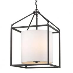 Manhattan 3-Light Pendant in Matte Black by Golden Lighting 10 Manhattan 3-Light Pendant in Matte Black by Golden Lighting -Golden Lighting Shop matte black golden lighting chandeliers 2243 3p blk mws 1f 1000