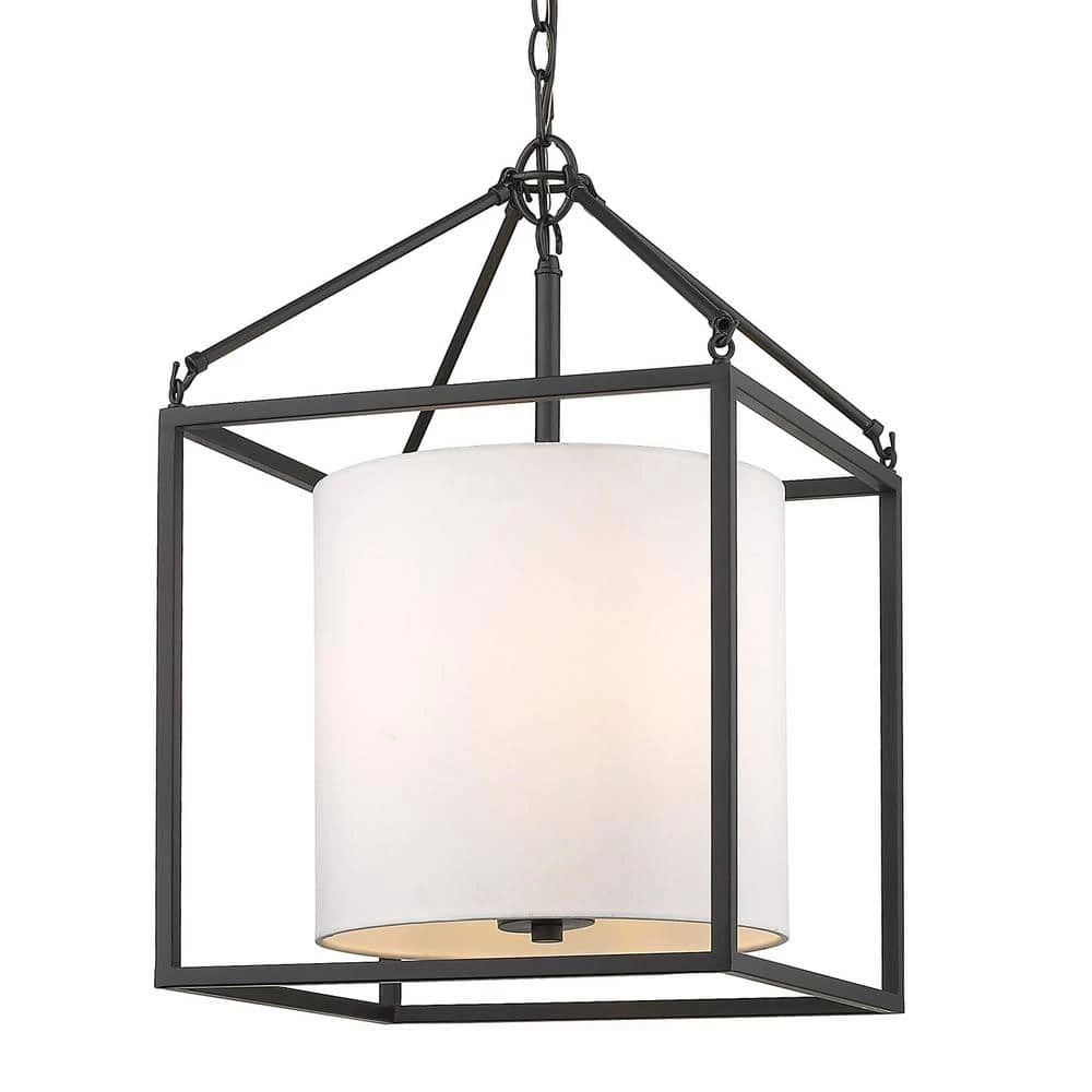 Manhattan 3-Light Pendant in Matte Black by Golden Lighting 6 Manhattan 3-Light Pendant in Matte Black by Golden Lighting - Image 4