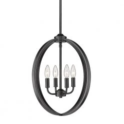 Colson 4-Light Matte Black Globe Chandelier by Golden Lighting 8 Colson 4-Light Matte Black Globe Chandelier by Golden Lighting -Golden Lighting Shop matte black golden lighting chandeliers 3167 4p blk 4f 1000
