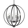 Colson 6-Light Matte Black Globe Chandelier by Golden Lighting -Golden Lighting Shop matte black golden lighting chandeliers 3167 6 blk 64 1000
