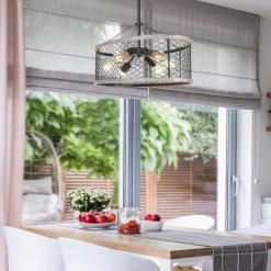 Bailey 6-Light Matte Black Linear Pendant with Metal Chicken Wire Shade by Golden Lighting -Golden Lighting Shop matte black golden lighting chandeliers 3171 lp blk cw 31 1000