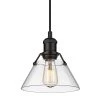 Orwell 7.5 in. 1-Light Pendant in Matte Black with Clear Glass Shade by Golden Lighting -Golden Lighting Shop matte black golden lighting chandeliers 3306 s blk clr 64 1000