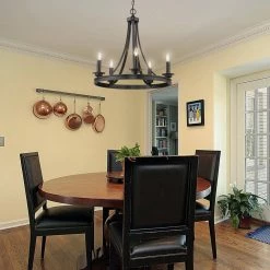 Saldano 5-Light Matte Black Chandelier by Golden Lighting -Golden Lighting Shop matte black golden lighting chandeliers 3863 5 blk 44 1000