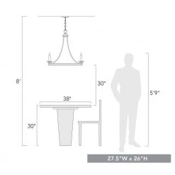 Saldano 5-Light Matte Black Chandelier by Golden Lighting -Golden Lighting Shop matte black golden lighting chandeliers 3863 5 blk fa 1000