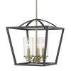 Mercer 3-Light Pendant in Matte Black with Aged Brass Accents and Seeded Glass by Golden Lighting 2 Mercer 3-Light Pendant in Matte Black with Aged Brass Accents and Seeded Glass by Golden Lighting -Golden Lighting Shop matte black golden lighting chandeliers 4309 3p blk ab sd 64 1000