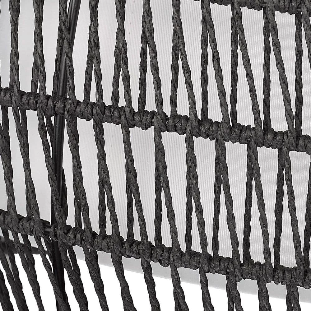 Everly 4-Light Matte Black Basket Pendant Light with Black Rattan Shade by Golden Lighting 7 Everly 4-Light Matte Black Basket Pendant Light with Black Rattan Shade by Golden Lighting - Image 5