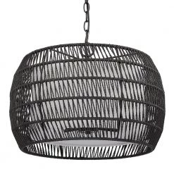 Everly 4-Light Matte Black Basket Pendant Light with Black Rattan Shade by Golden Lighting 9 Everly 4-Light Matte Black Basket Pendant Light with Black Rattan Shade by Golden Lighting -Golden Lighting Shop matte black golden lighting chandeliers 6805 4 blk mbr 4f 1000