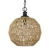 Florence 1-Light Matte Black Globe Pendant with Natural Raphia Rope Shade by Golden Lighting 1 Florence 1-Light Matte Black Globe Pendant with Natural Raphia Rope Shade by Golden Lighting -Golden Lighting Shop matte black golden lighting chandeliers 6933 m blk nr 64 1000