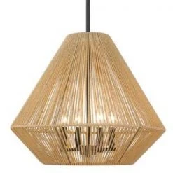 Valentina 4-Light Matte Black Lantern Pendant with Natural Raphia Rope Shade by Golden Lighting -Golden Lighting Shop matte black golden lighting chandeliers 6937 4p blk nr 4f 1000