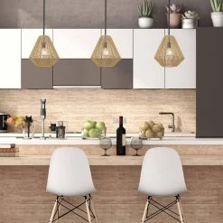 Valentina 1-Light Matte Black Lantern Pendant with Natural Raphia Rope Shade by Golden Lighting -Golden Lighting Shop matte black golden lighting chandeliers 6937 m blk nr fa 1000