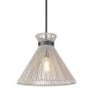 Avon 1-Light Matte Black Medium Pendant with Bleached Raphia Shade by Golden Lighting -Golden Lighting Shop matte black golden lighting chandeliers 6938 m blk br 64 1000