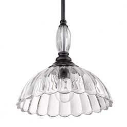 Audra 1-Light Matte Black Empire Pendant Light with Clear Glass Shade by Golden Lighting -Golden Lighting Shop matte black golden lighting chandeliers 6952 m blk clr 1f 1000
