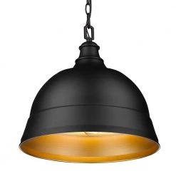 Rebel 2-Light Matte Black Hanging Barn Light Pendant by Golden Lighting -Golden Lighting Shop matte black golden lighting chandeliers 7313 l blk 4f 1000