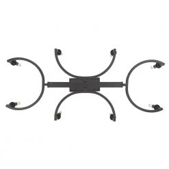 Ellyn 8-Light Matte Black Starburst Linear Pendant Light by Golden Lighting -Golden Lighting Shop matte black golden lighting chandeliers 8209 lp blk 1f 1000