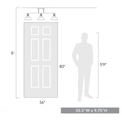 Carver 35.5 in. 3-Light Matte Black Semi-Flush Mount by Golden Lighting 11 Carver 35.5 in. 3-Light Matte Black Semi-Flush Mount by Golden Lighting -Golden Lighting Shop matte black golden lighting flush mount lights 0305 3sf blk clr fa 1000