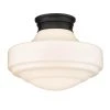 Ingalls 16 in. 1-Light Matte Black Large Semi-Flush Mount by Golden Lighting 1 Ingalls 16 in. 1-Light Matte Black Large Semi-Flush Mount by Golden Lighting -Golden Lighting Shop matte black golden lighting flush mount lights 0508 lsf blk vmg 64 1000