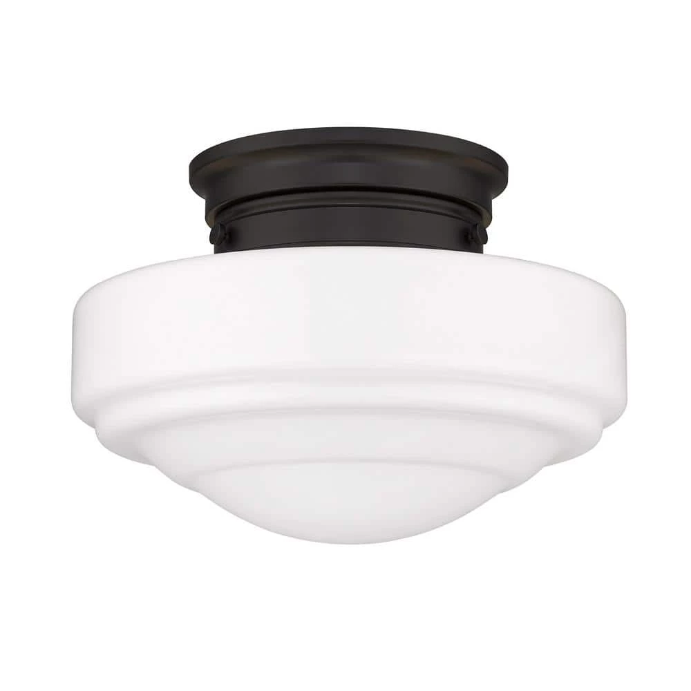 Ingalls 12 in. 1-Light Matte Black Semi-Flush Mount by Golden Lighting 5 Ingalls 12 in. 1-Light Matte Black Semi-Flush Mount by Golden Lighting - Image 3