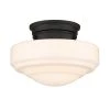 Ingalls 12 in. 1-Light Matte Black Semi-Flush Mount by Golden Lighting -Golden Lighting Shop matte black golden lighting flush mount lights 0508 sf blk vmg 64 1000