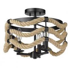 Marissa 14.5 in. 3-Light Matte Black Semi-Flush Mount by Golden Lighting 10 Marissa 14.5 in. 3-Light Matte Black Semi-Flush Mount by Golden Lighting -Golden Lighting Shop matte black golden lighting flush mount lights 1083 3sf blk 4f 1000