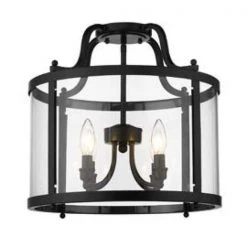 Payton 16 in. 4-Light Matte Black Semi-Flush Mount by Golden Lighting 8 Payton 16 in. 4-Light Matte Black Semi-Flush Mount by Golden Lighting -Golden Lighting Shop matte black golden lighting flush mount lights 1157 sf blk 4f 1000