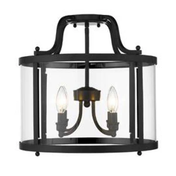 Payton 16 in. 4-Light Matte Black Semi-Flush Mount by Golden Lighting 4 Payton 16 in. 4-Light Matte Black Semi-Flush Mount by Golden Lighting - Image 2