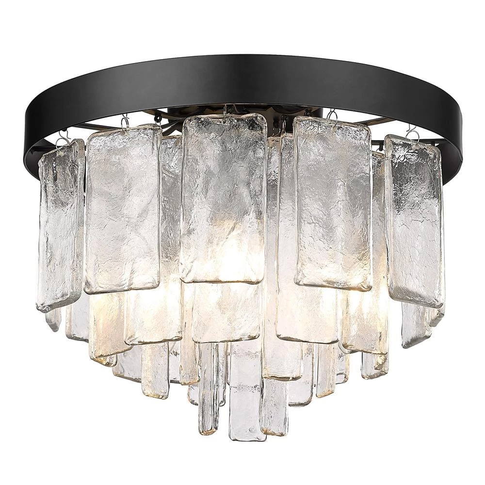 Ciara 3-Light Flush Mount by Golden Lighting 3 Ciara 3-Light Flush Mount by Golden Lighting