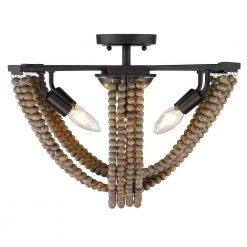 Samba 13.25 in. 6-Light Matte Black Semi-Flush Mount by Golden Lighting 8 Samba 13.25 in. 6-Light Matte Black Semi-Flush Mount by Golden Lighting -Golden Lighting Shop matte black golden lighting flush mount lights 1896 6sf blk wb c3 1000