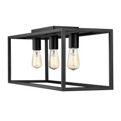 26 in. Wesson Flush Mount by Golden Lighting -Golden Lighting Shop matte black golden lighting flush mount lights 2072 fm26 blk 1f 1000