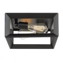 Smyth 11.5 in. 2-Light Matte Black Flush Mount by Golden Lighting 9 Smyth 11.5 in. 2-Light Matte Black Flush Mount by Golden Lighting -Golden Lighting Shop matte black golden lighting flush mount lights 2073 fm blk 4f 1000