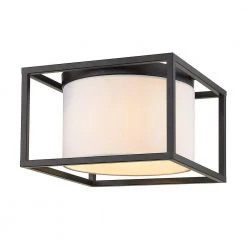 Manhattan 7.625 in. 2-Light Matte Black Flush Mount by Golden Lighting 13 Manhattan 7.625 in. 2-Light Matte Black Flush Mount by Golden Lighting -Golden Lighting Shop matte black golden lighting flush mount lights 2243 fm blk mws 31 1000