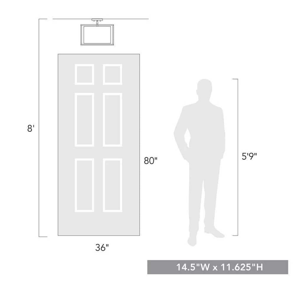 Manhattan 11.625 in. 3-Light Matte Black Semi-Flush Mount by Golden Lighting 8 Manhattan 11.625 in. 3-Light Matte Black Semi-Flush Mount by Golden Lighting - Image 6