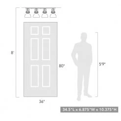 Hines 34.5 in. 4-Light Matte Black Semi-Flush Mount by Golden Lighting 8 Hines 34.5 in. 4-Light Matte Black Semi-Flush Mount by Golden Lighting -Golden Lighting Shop matte black golden lighting flush mount lights 3118 4sf blk sd 4f 1000