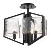 Varsha 16.75 in. 3-Light Matte Black Semi-Flush Mount by Golden Lighting -Golden Lighting Shop matte black golden lighting flush mount lights 3162 sf blk hwg 64 1000