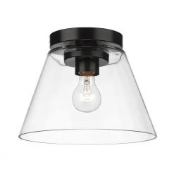 Penn Flush Mount by Golden Lighting -Golden Lighting Shop matte black golden lighting flush mount lights 3189 fm11 blk clr 44 1000