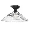 Kepler 14 in. 1-Light Matte Black Semi-Flush Mount by Golden Lighting -Golden Lighting Shop matte black golden lighting flush mount lights 3308 sf blk wtg 64 1000