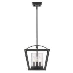 Mercer 12 in. 3-Light Matte Black Semi-Flush Mount by Golden Lighting 12 Mercer 12 in. 3-Light Matte Black Semi-Flush Mount by Golden Lighting -Golden Lighting Shop matte black golden lighting flush mount lights 4309 sf blk blk sd 1f 1000