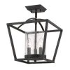 Mercer 12 in. 3-Light Matte Black Semi-Flush Mount by Golden Lighting 2 Mercer 12 in. 3-Light Matte Black Semi-Flush Mount by Golden Lighting -Golden Lighting Shop matte black golden lighting flush mount lights 4309 sf blk blk sd 64 1000