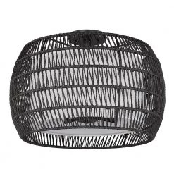 Everly 19 in. 4-Light Matte Black Semi-Flush Mount with Black Rattan Shade by Golden Lighting -Golden Lighting Shop matte black golden lighting flush mount lights 6805 4sf blk mbr 4f 1000