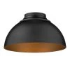 Zoey 13.75 in. 3-Light Matte Black Flush Mount by Golden Lighting -Golden Lighting Shop matte black golden lighting flush mount lights 6956 fm blk blk 64 1000