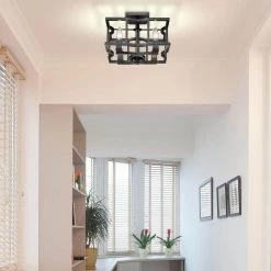 Bellare 13 in. 4-Light Matte Black Semi-Flush Mount by Golden Lighting -Golden Lighting Shop matte black golden lighting flush mount lights 7151 sf blk 31 1000