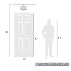 Bellare 13 in. 4-Light Matte Black Semi-Flush Mount by Golden Lighting -Golden Lighting Shop matte black golden lighting flush mount lights 7151 sf blk fa 1000