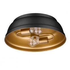 Rebel 2-Light Matte Black Flush Mount by Golden Lighting 9 Rebel 2-Light Matte Black Flush Mount by Golden Lighting -Golden Lighting Shop matte black golden lighting flush mount lights 7313 fm blk 4f 1000