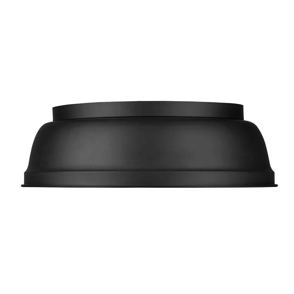 Rebel 2-Light Matte Black Flush Mount by Golden Lighting 4 Rebel 2-Light Matte Black Flush Mount by Golden Lighting - Image 2