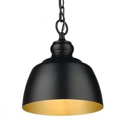 Holmes 1-Light Matte Black Mini Pendant with Matte Black Shade by Golden Lighting 11 Holmes 1-Light Matte Black Mini Pendant with Matte Black Shade by Golden Lighting -Golden Lighting Shop matte black golden lighting pendant lights 0316 m1l blk 1f 1000