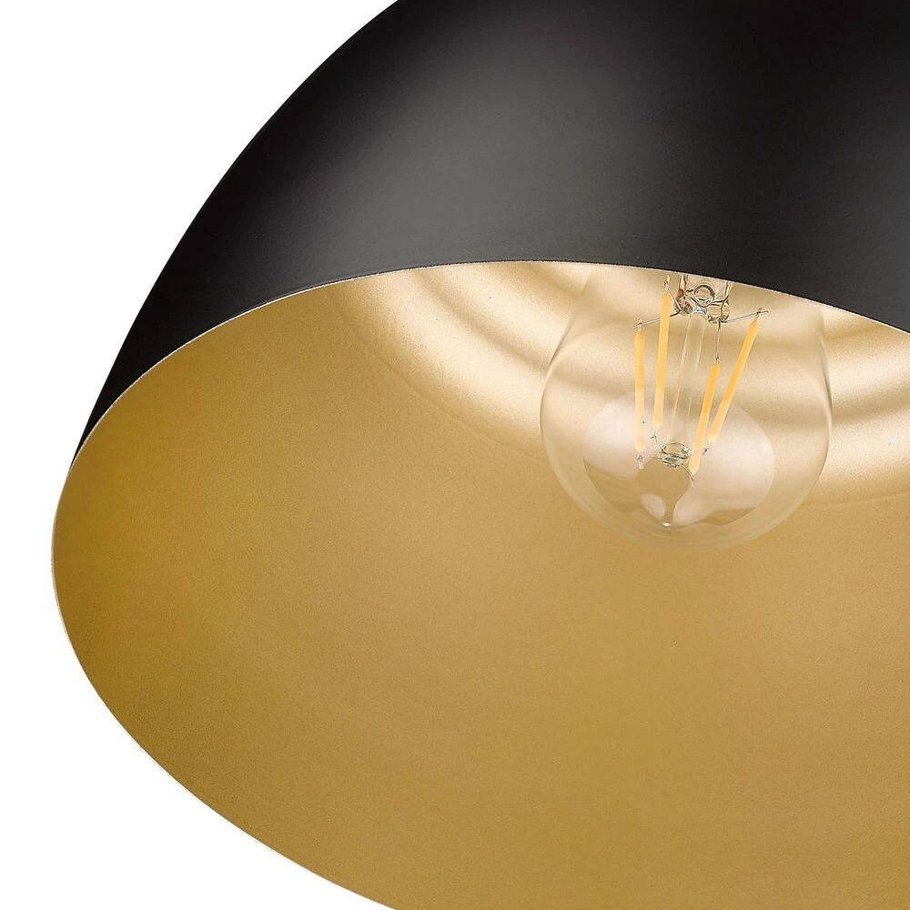 Holmes 1-Light Matte Black Mini Pendant with Matte Black Shade by Golden Lighting 7 Holmes 1-Light Matte Black Mini Pendant with Matte Black Shade by Golden Lighting - Image 5