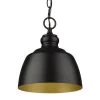 Holmes 1-Light Matte Black Mini Pendant with Matte Black Shade by Golden Lighting 2 Holmes 1-Light Matte Black Mini Pendant with Matte Black Shade by Golden Lighting -Golden Lighting Shop matte black golden lighting pendant lights 0316 m1l blk 64 1000