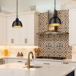 Holmes 1-Light Matte Black Mini Pendant with Matte Black Shade by Golden Lighting 13 Holmes 1-Light Matte Black Mini Pendant with Matte Black Shade by Golden Lighting -Golden Lighting Shop matte black golden lighting pendant lights 0316 m1l blk fa 1000