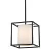 Manhattan 1-Light Mini Pendant in Matte Black by Golden Lighting -Golden Lighting Shop matte black golden lighting pendant lights 2243 m1l blk mws 64 1000