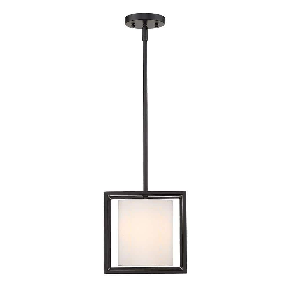 Manhattan 1-Light Mini Pendant in Matte Black by Golden Lighting 4 Manhattan 1-Light Mini Pendant in Matte Black by Golden Lighting - Image 2