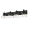 Hines 4-Light Matte Black Vanity Light by Golden Lighting
